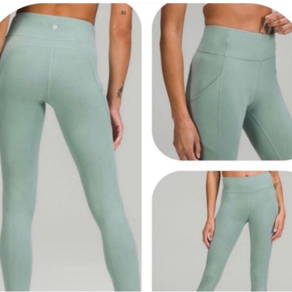 Lululemon Invigorate High-Rise Inseam 28" Misty Glade Size 2 Sage Green Pockets